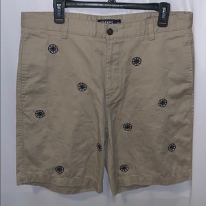 Chaps khaki shorts embroidered
